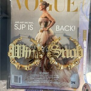 Gold Bamboo Hoop Earrings